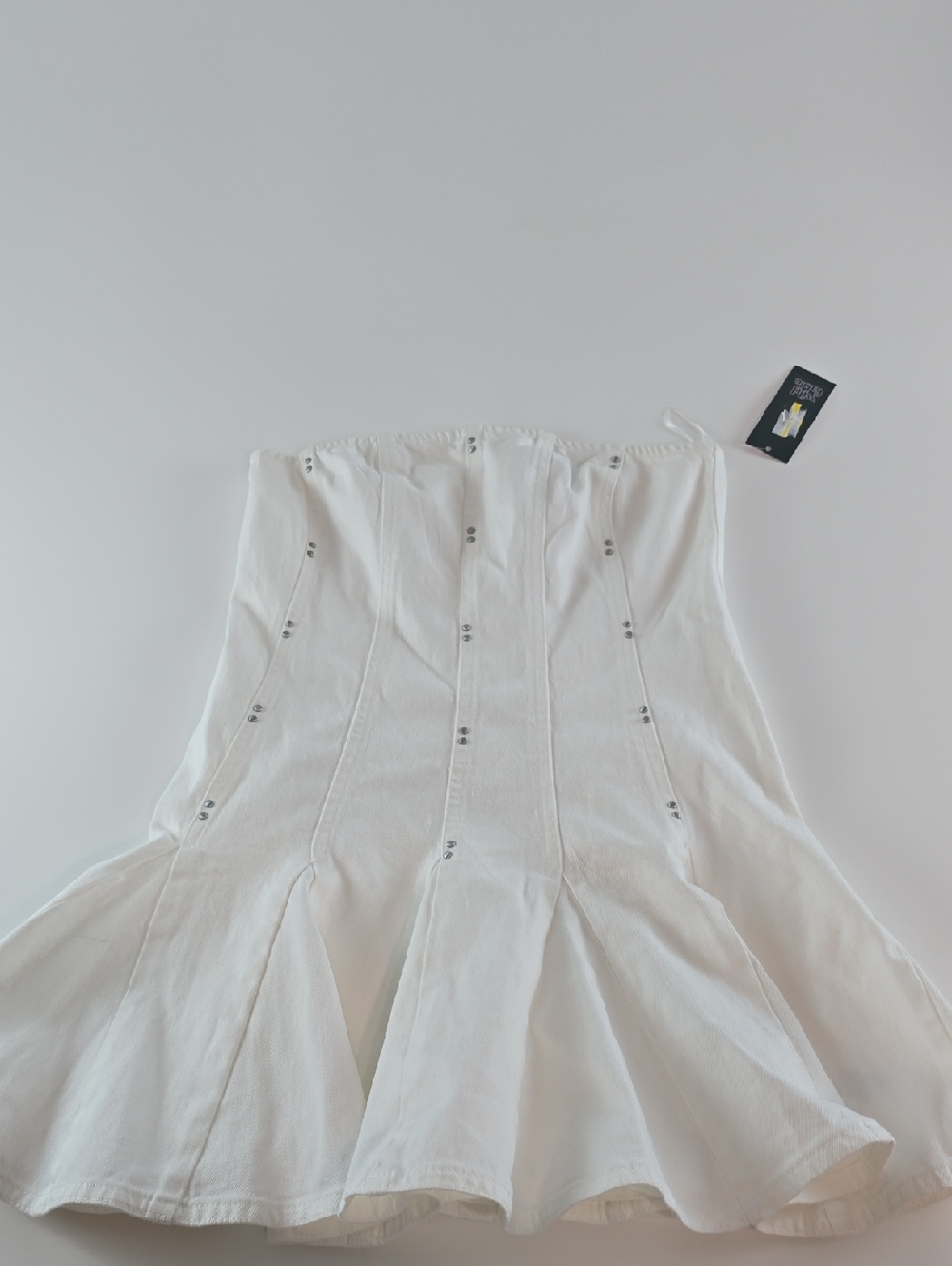 wild fable White Strapless Flared Dress